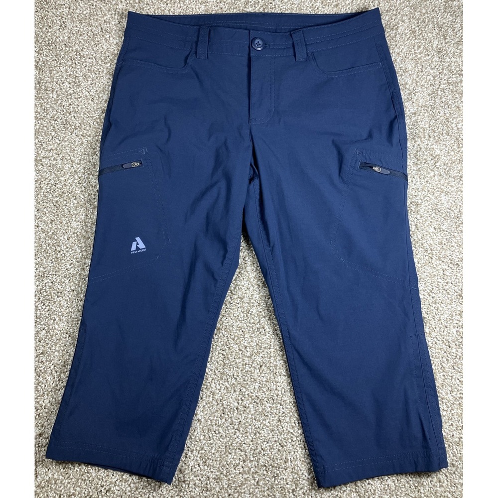 Eddie Bauer First Ascent Guide Pro Capri Pants Womens 6P (32x18.5) Navy Hiking